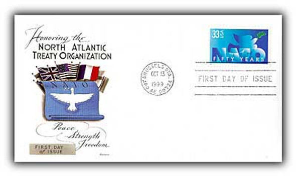 3354 / 33c NATO : 50th Anniversary 1999 Fleetwood First Day Cover