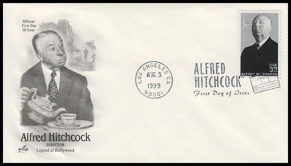 3226 / 32c Alfred Hitchcock : Legends of Hollywood 1998 Artcraft  FDC