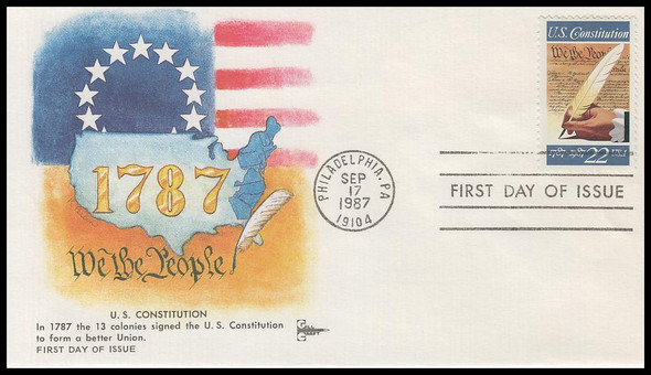 2360 / 22c Constitution Bicentennial 1987 Gill Craft First Day Cover
