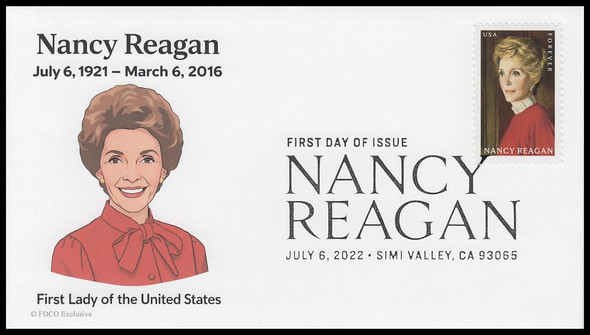 5702 / 58c Nancy Reagan 2022 FDCO Exclusive First Day Cover