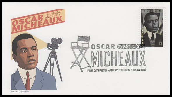 4464 / 44c Oscar Micheaux : Black Heritage Series 2010 FDCO Exclusive First Day Cover