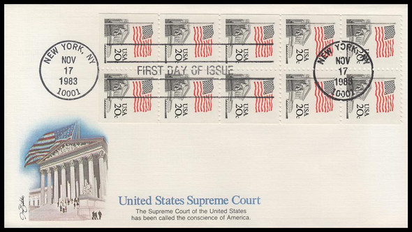 1896e / 20c Supreme Court Booklet 1983 Fleetwood First Day Cover