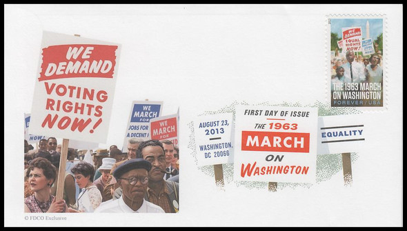 4804 / 46c March on Washington : Civil Rights 2013 Digital Color Postmark FDCO Exclusive FDC