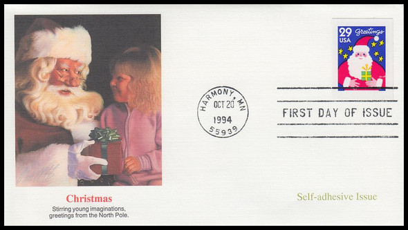 2873 / 29c Santa Claus PSA Christmas Series 1994 Fleetwood FDC