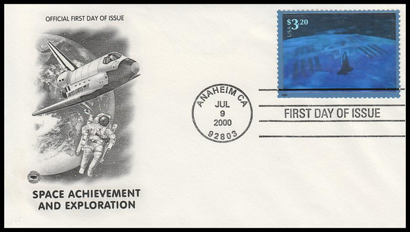 3411a / $3.20 Escaping the Gravity of Earth Hologram 2000 PCS First Day Cover