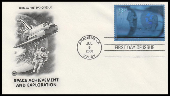 3411b / $3.20 Escaping the Gravity of Earth Hologram 2000 PCS First Day Cover
