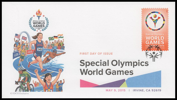 4986 / 49c Special Olympics World Games 2015 Digital Color Postmark FDCO Exclusive First Day Cover