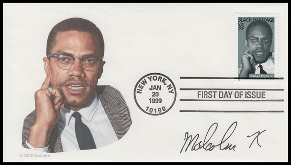3273 / 33c Malcolm X : Civil Rights Leader : Black Heritage 1999 FDCO Exclusive First Day Cover