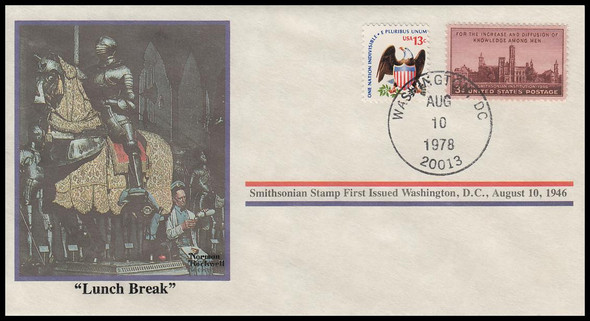 Lunch Break : Norman Rockwell 1978 PCS Commemorative Cover