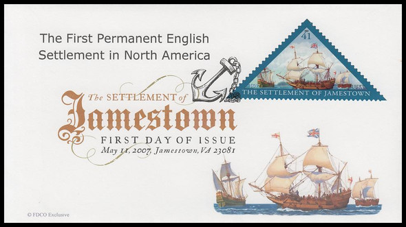 4136 / 41c Settlement of Jamestown2007 Digital Color Postmark FDCO Exclusive First Day Cover