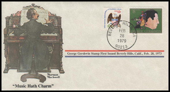 Music Hath Charm : Norman Rockwell 1979 PCS Commemorative Cover