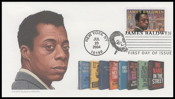 3871 / 37c James Baldwin : Literary Series 2004 FDCO Exclusive First Day Cover
