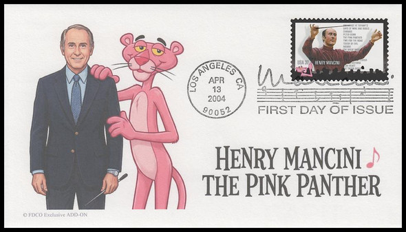 3839 / 37c Henry Mancini : Pink Panther 2004 FDCO Exclusive First Day Cover