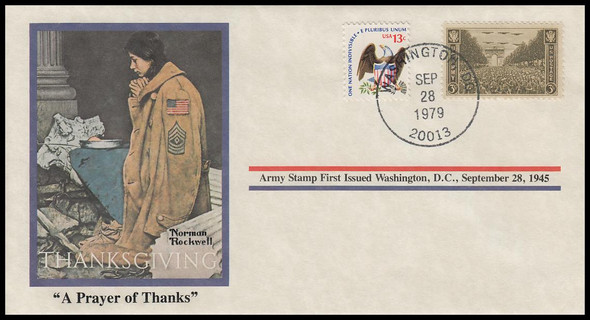 A Prayer of Thanks : Norman Rockwell 1979 PCS Commemorative Cover