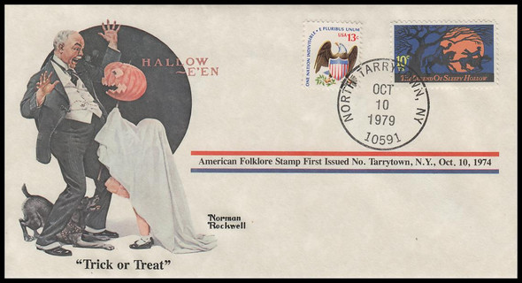 Trick or Treat : Norman Rockwell 1979 PCS Commemorative Cover