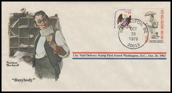Busybody : Norman Rockwell 1979 PCS Commemorative Cover