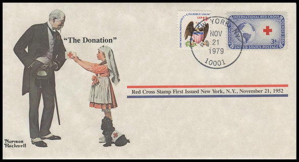 The Donation : Norman Rockwell 1979 PCS Commemorative Cover