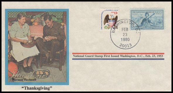 Thanksgiving : Norman Rockwell 1980 PCS Commemorative Cover