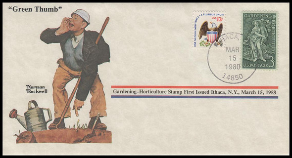 Green Thumb : Norman Rockwell 1980 PCS Commemorative Cover