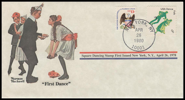 First Dance : Norman Rockwell 1980 PCS Commemorative Cover