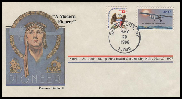 A Modern Pioneer : Norman Rockwell 1980 PCS Commemorative Cover