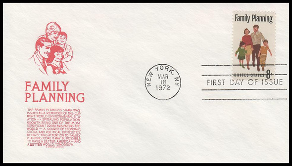 1455 / 8c Family Planning 1972 Anderson First Day Cover