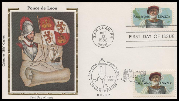 2024 / 20c Ponce De Leon Dual Postmark Colorano Silk First Day Cover