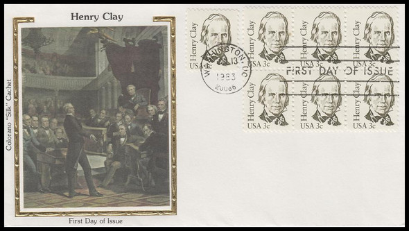 1846 / 4c Henry Clay 1983 Colorano Silk First Day Cover