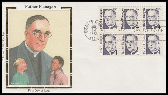2171 / 4c Father Edward Flanagan 1986 Colorano Silk First Day Cover