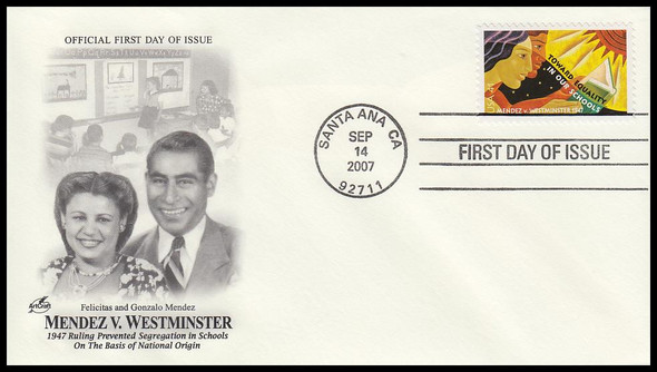 4201 / 41c Mendez vs Westminster Artcraft 2007 FDC