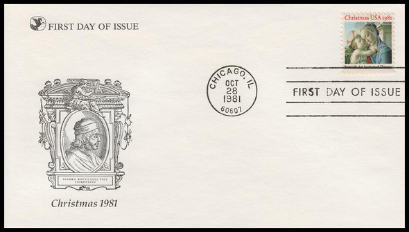 1939 / 18c Madonna and Child: Christmas 1981 Reader's Digest FDC