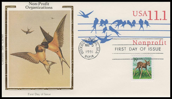U620 / 11.1c Non-Profit Postal Stationary Envelope 1991 Colorano Silk First Day Cover