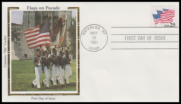 2531 / 29c Flags On Parade 1991 Colorano Silk First Day Cover