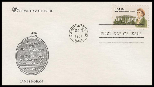 1935 / 18c James Hoban 1981 Reader's Digest First Day Cover