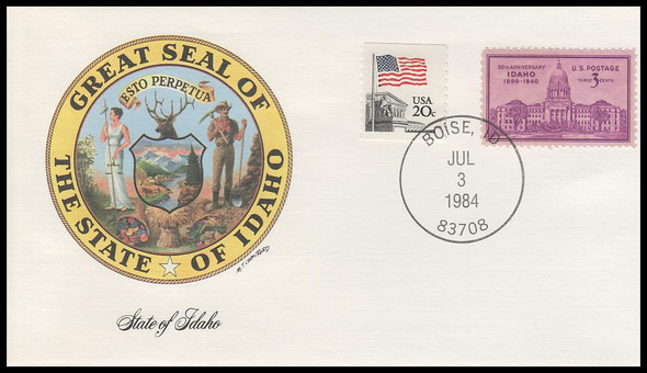 Idaho State Seal 1984 Fleetwood Commemorative Cover