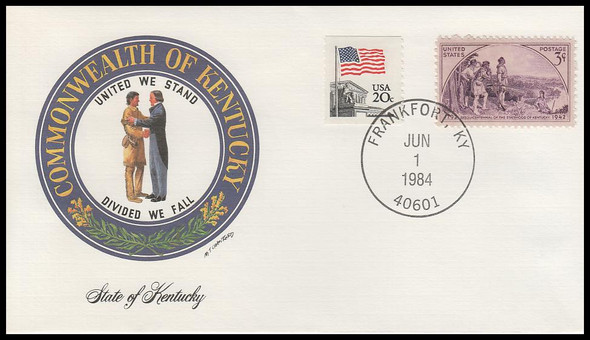 Kentucky State Seal 1984 Fleetwood Commemorative Cover