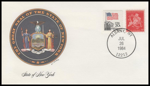 New York State Seal 1984 Fleetwood Commemorative Cover