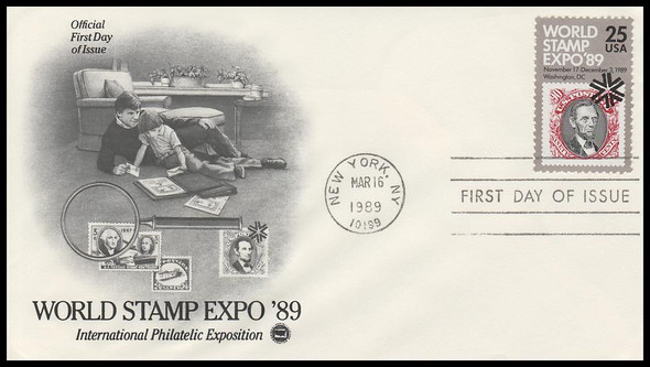 2410 / 25c World Stamp Expo '89 1989 Artcraft / PCS First Day Cover