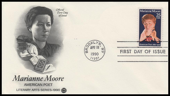 2449 / 25c Marianne Moore 1990 PCS First Day Cover