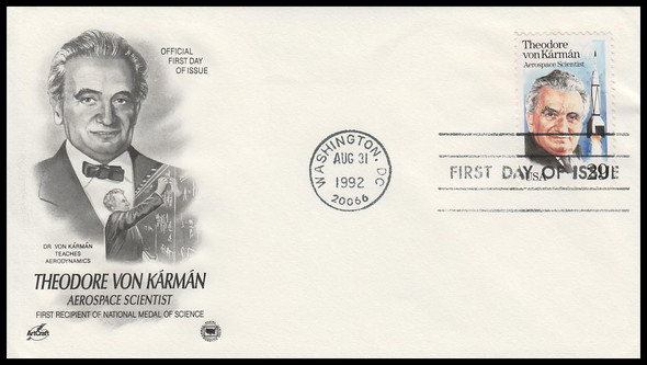 2699/ 29c Dr. Theodore von Karman 1992 PCS First Day Cover