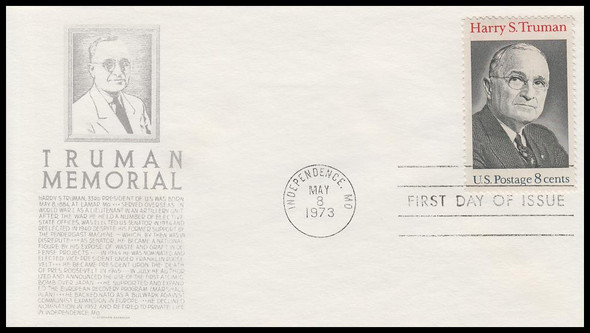 1499 / 8c Harry S. Truman 1973 Anderson First Day Cover
