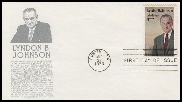 1503 / 8c Lyndon B. Johnson 1973 Anderson First Day Cover