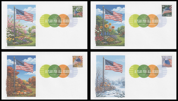 4778 - 4781 / 46c Flags For All Seasons : APU 2013 Digital Color Postmark (DCP) Set of 4 FDCO Exclusive FDCs