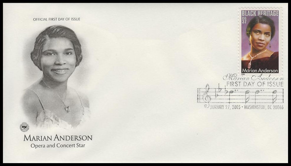 3896 / 37c Marian Anderson : Black Heritage 2005 PCS First Day Cover