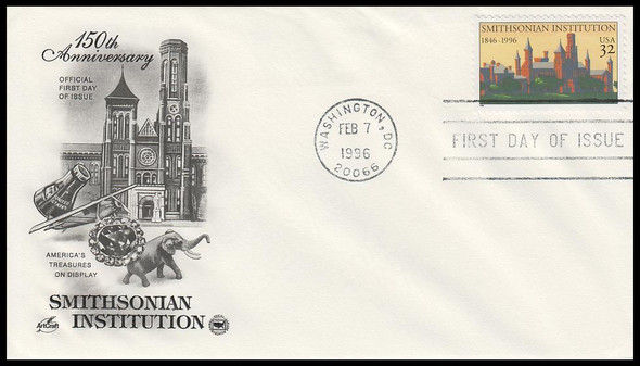3059 / 32c Smithsonian Institution 1996 Artcraft / PCS First Day Cover