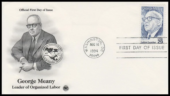 2848 / 29c George Meany 1994 PCS First Day Cover
