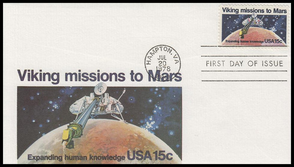 1759 / 15c Viking Missions to Mars 1978 Andrews Cachet First Day Cover