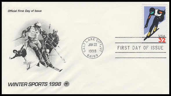 3180 / 32c Alpine Skiing 1998 PCS First Day Cover