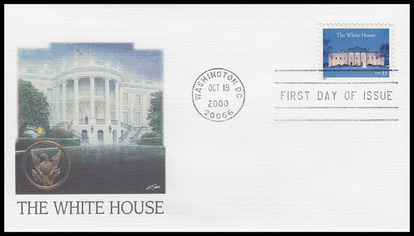 3445 / 33c The White House 2000 Fleetwood First Day Cover