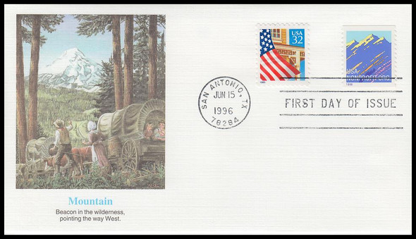 2904A / 5c Non-Denominated Mountain Coil 1996 Fleetwood FDC